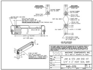 TOSS jaw bar end kit drawing